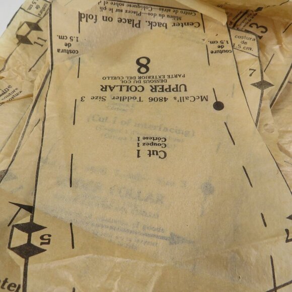 McCalls 4806 Toddler size 3 Coat & Hat - Picture 9 of 13